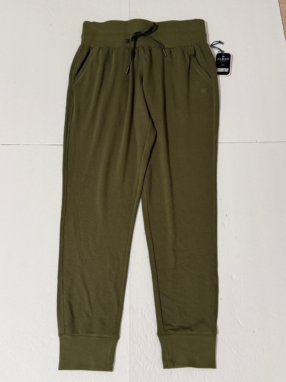 NWT Alexo Athletica X Springfield Armory Terry Loungepant Jogger, Green, Size XL